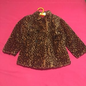 Toddler Leopard Coat with red lining!